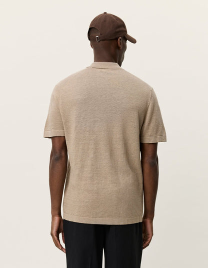 Emmanuel Knit Polo - Dark Sand