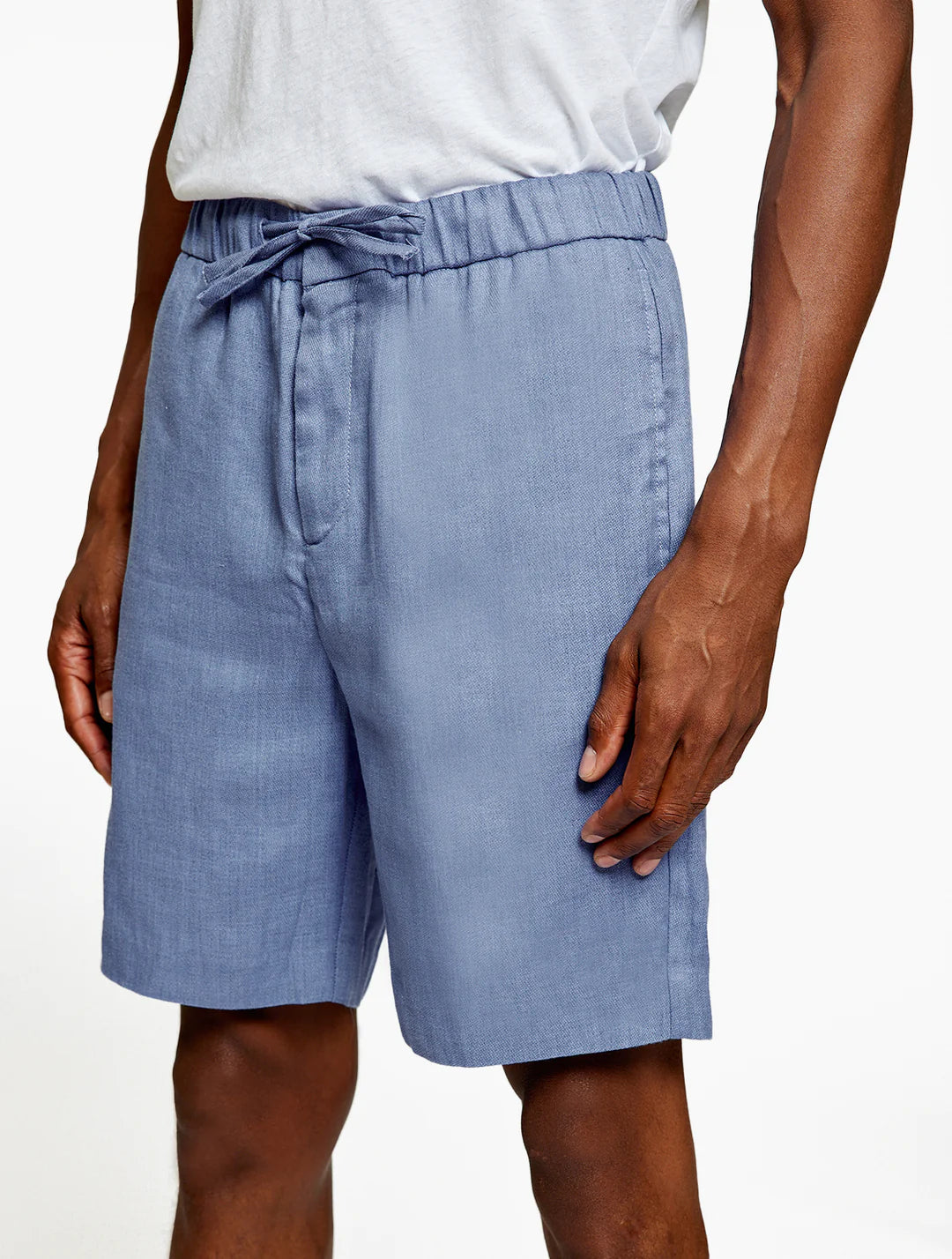 Felipe Slate Blue Linen Shorts