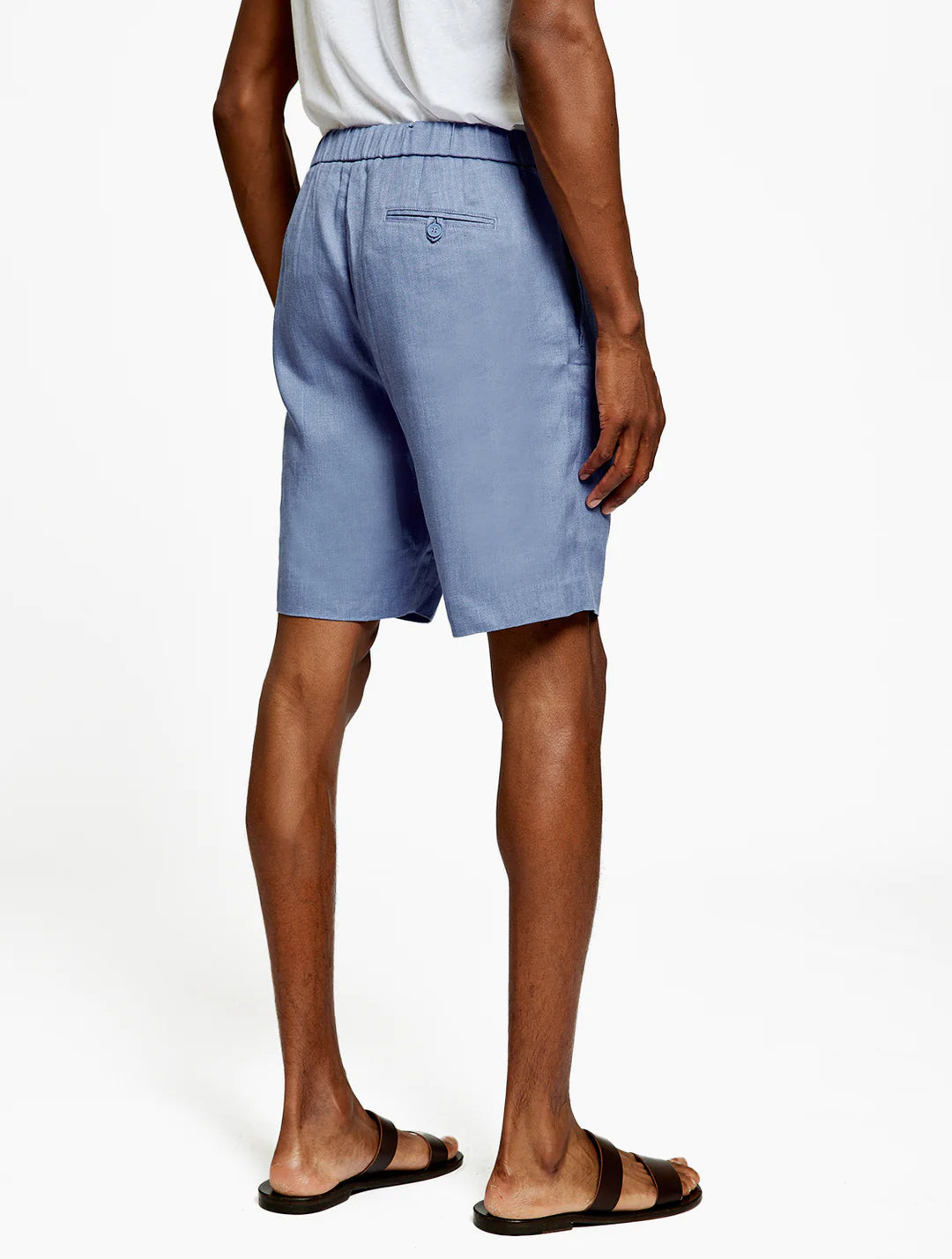 Felipe Slate Blue Linen Shorts