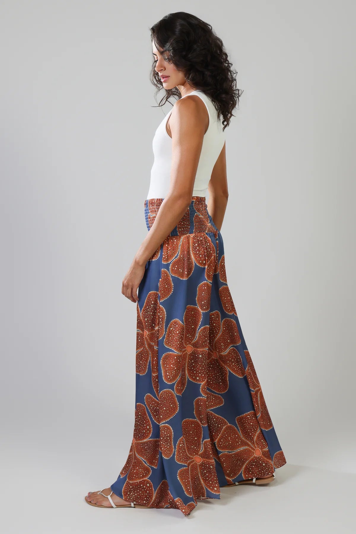 Aurora Wide Leg Trouser - Full Bloom