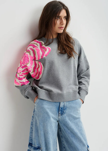 Gag Sweatshirt With Sequin Embroidery