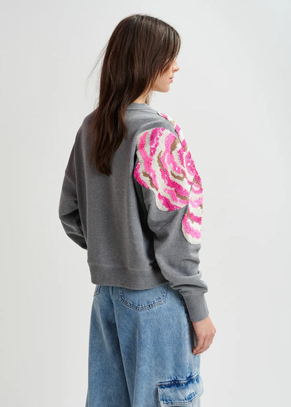 Gag Sweatshirt With Sequin Embroidery