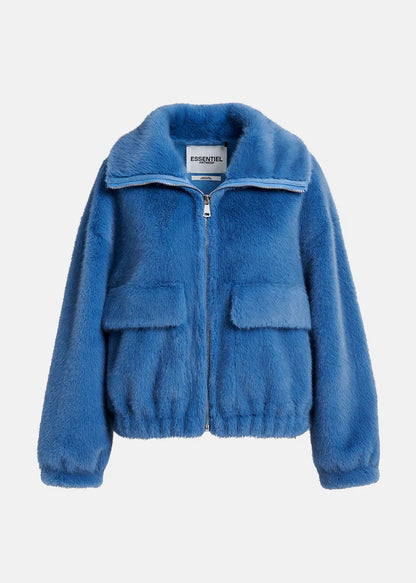 Genz Faux Fur Bomber Jacket