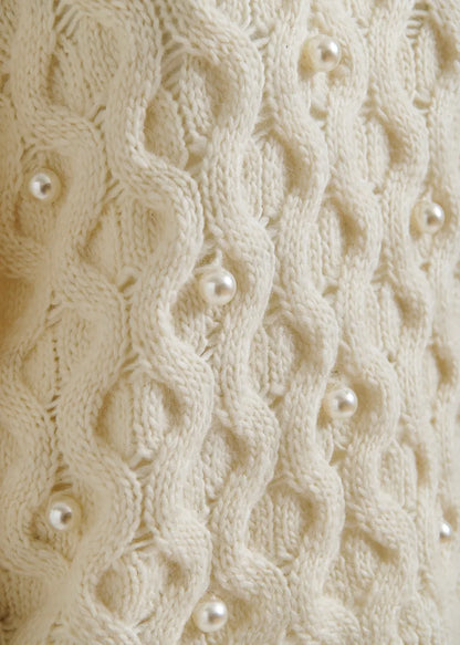 Halpes Pearl Beads Pullover