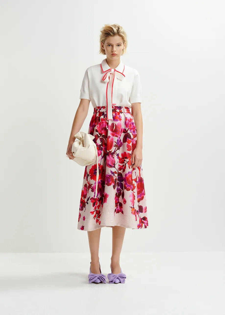 Harbour Floral Jacquard Skirt