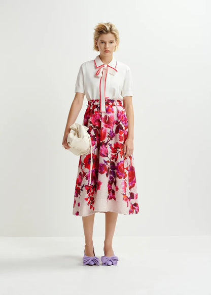 Harbour Floral Jacquard Skirt