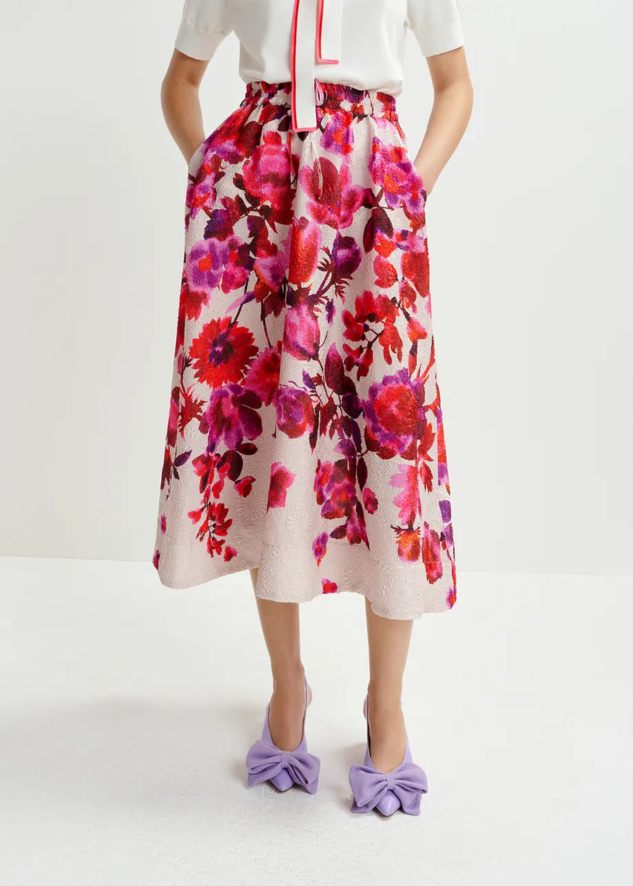 Harbour Floral Jacquard Skirt