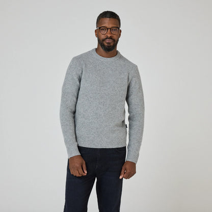 Lenarth Grey Lambswool Crew