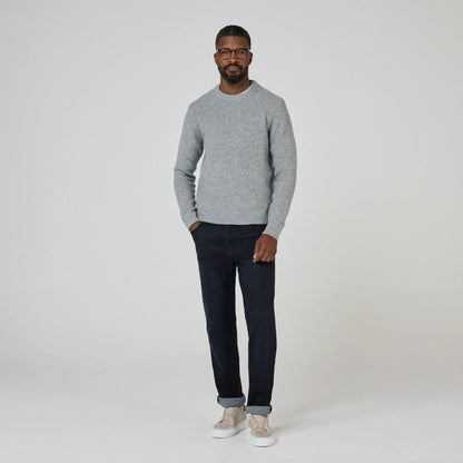 Lenarth Grey Lambswool Crew