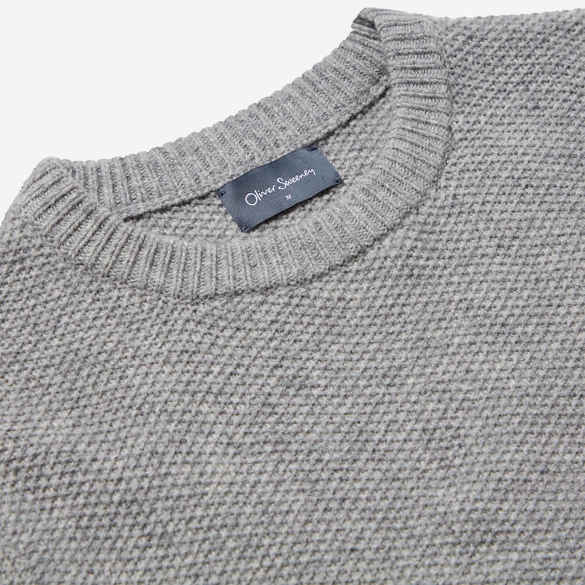 Lenarth Grey Lambswool Crew