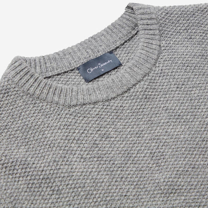 Lenarth Grey Lambswool Crew