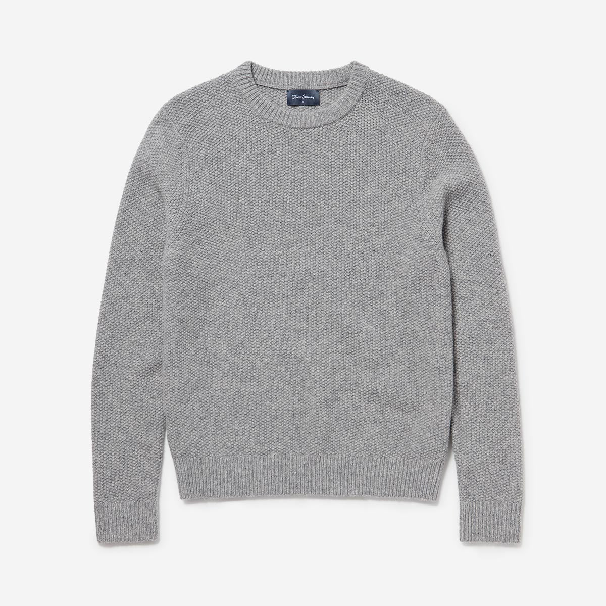 Lenarth Grey Lambswool Crew