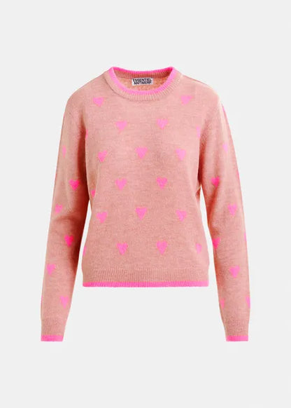 Isa Heart Intarsia Pullover