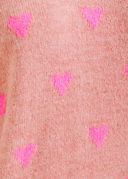 Isa Heart Intarsia Pullover