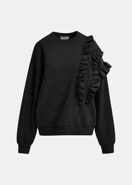 Iwave Black Frill Sweatshirt