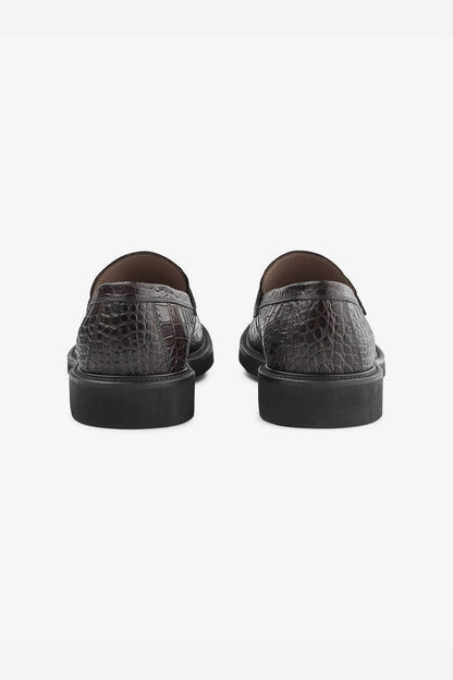 Black Croc Loafer