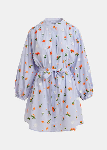 Jalen Embellished Mandarin Dress