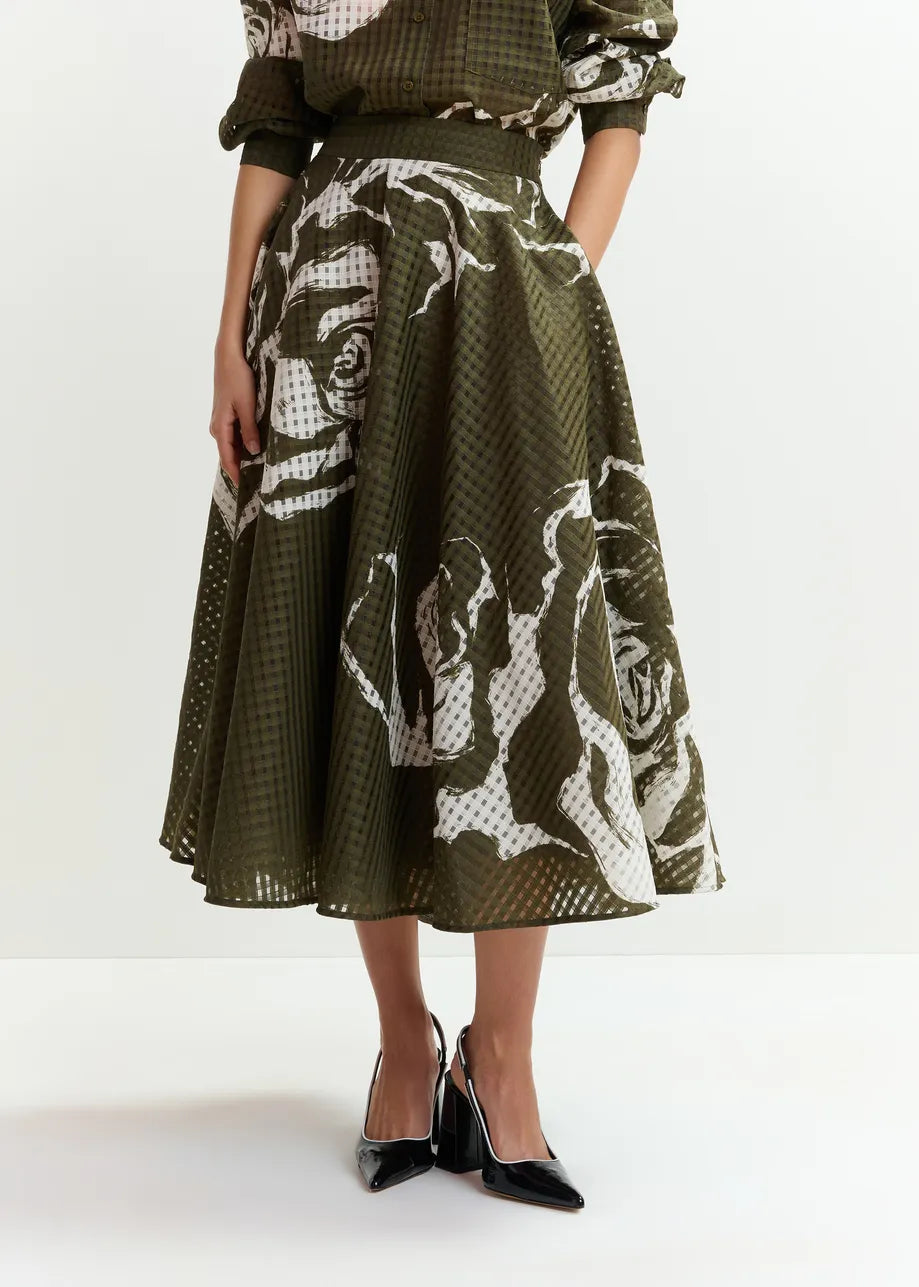 Jango Pleated Midi Skirt