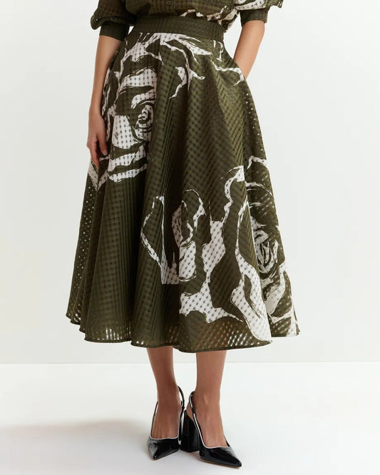 Jango Pleated Midi Skirt