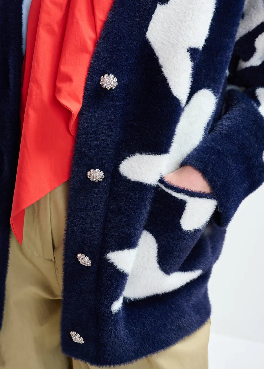 Jarden Letter Print Cardigan