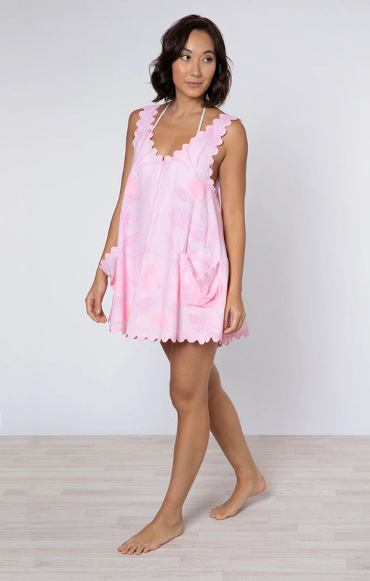 Pink Bell Flower Mini Dress