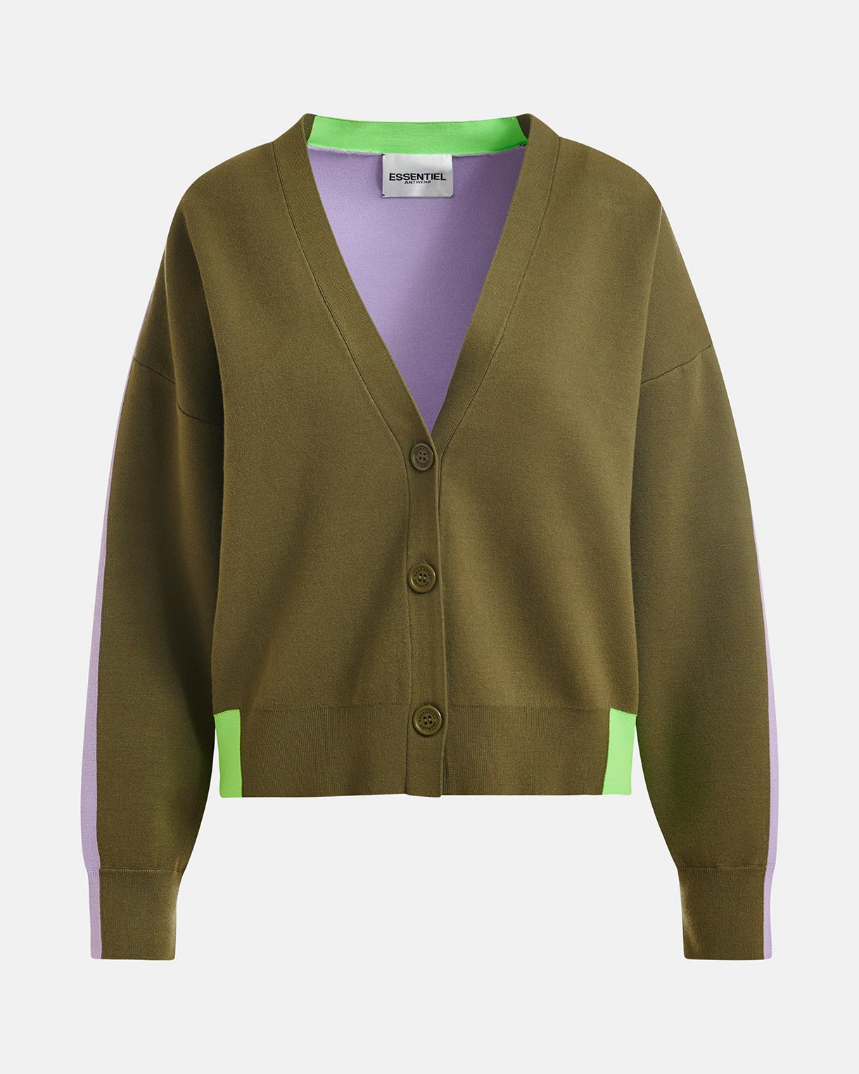 Jicolor Multi Cardi Khaki