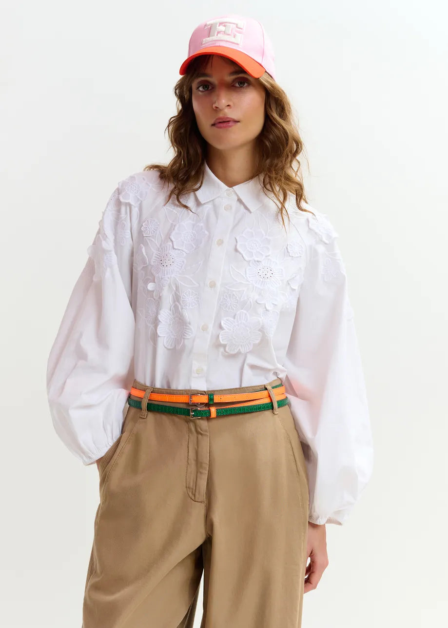 Joella Cotton Applique Shirt