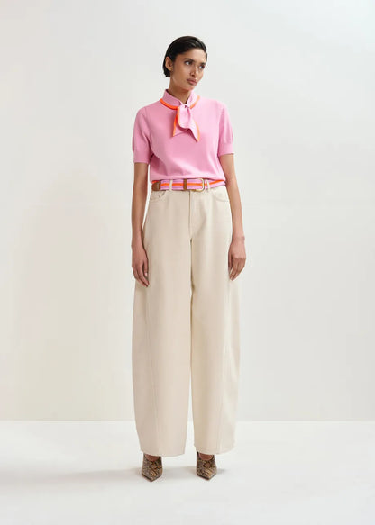 Jonda Knitted Polo - Pink