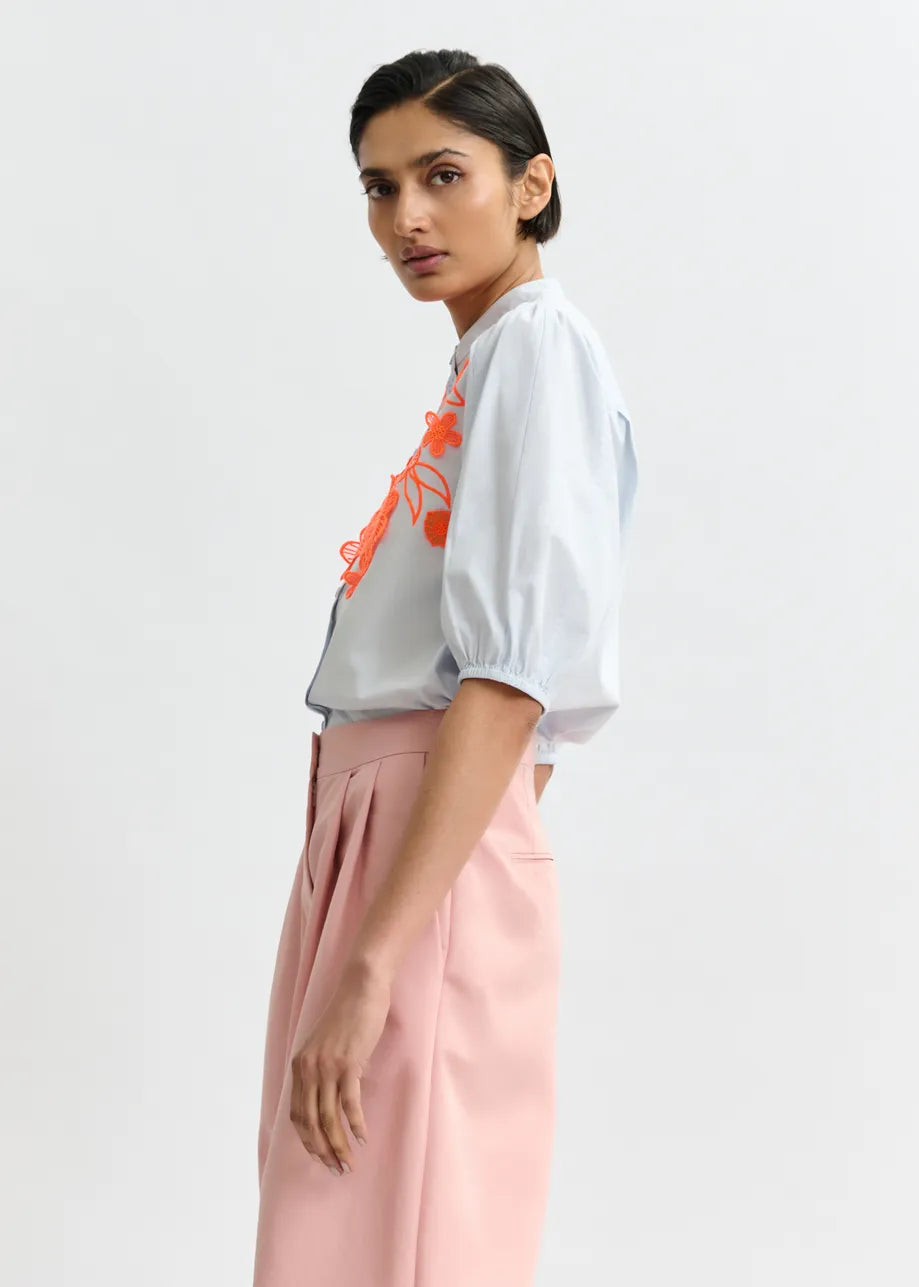 Jorja Flower Applique Shirt