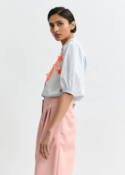 Jorja Flower Applique Shirt