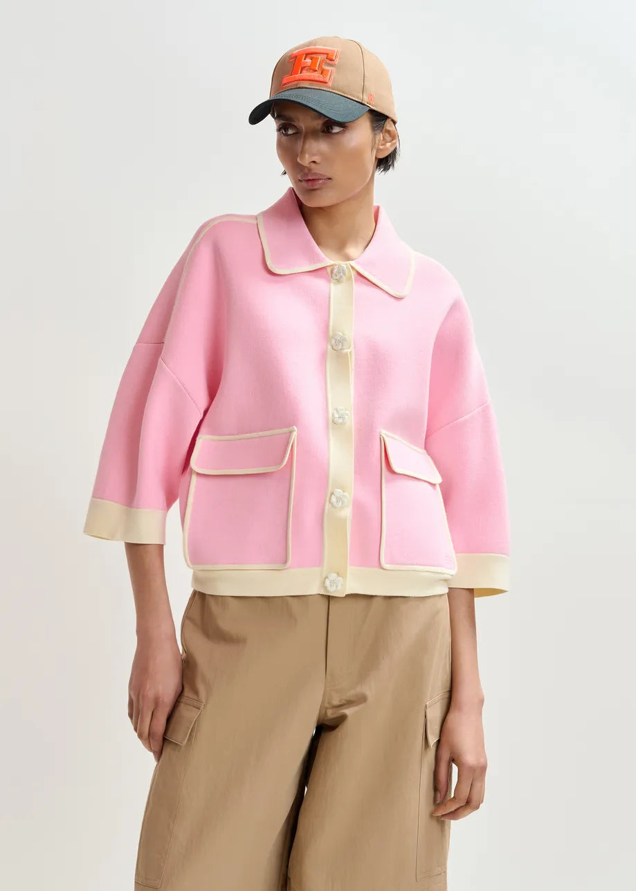 Jugly Contrasting Trim Cardigan