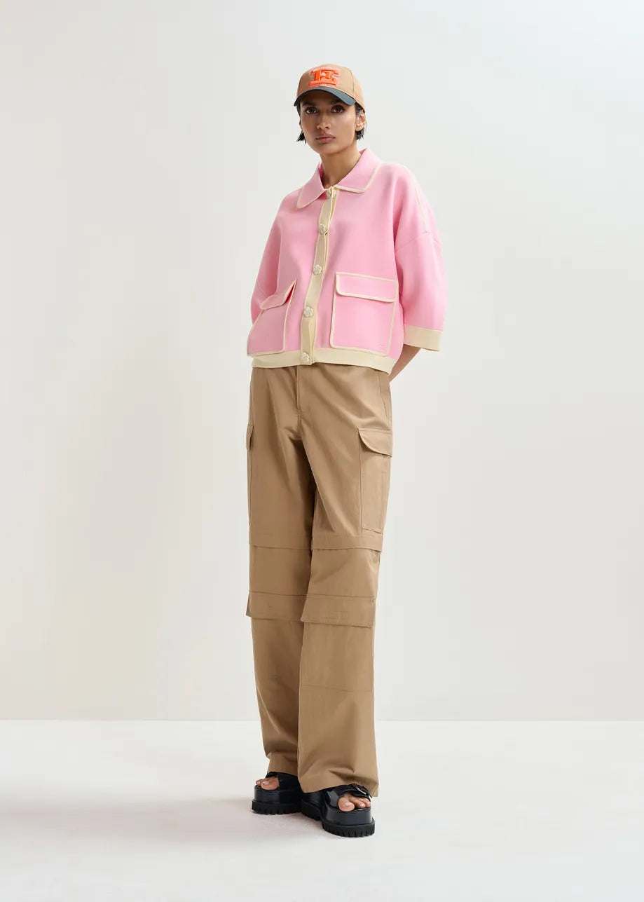 Jugly Contrasting Trim Cardigan