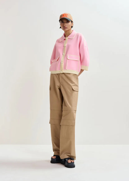 Jugly Contrasting Trim Cardigan
