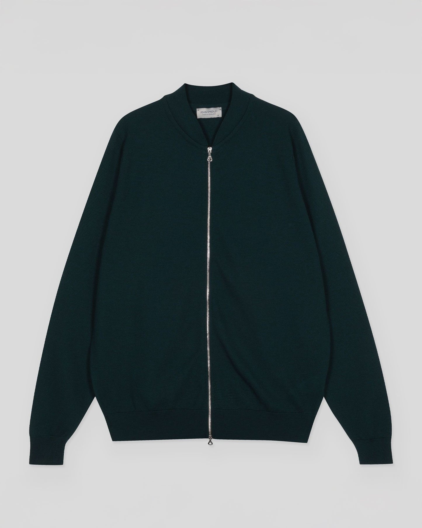 16 Singular Textured Zip Bomber Jacket