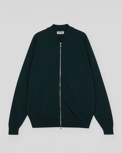 16 Singular Textured Zip Bomber Jacket