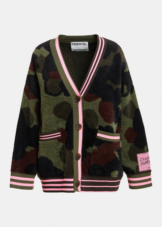 Kamoo Camo Jacquard Cardigan
