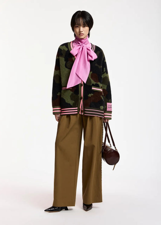 Kamoo Camo Jacquard Cardigan