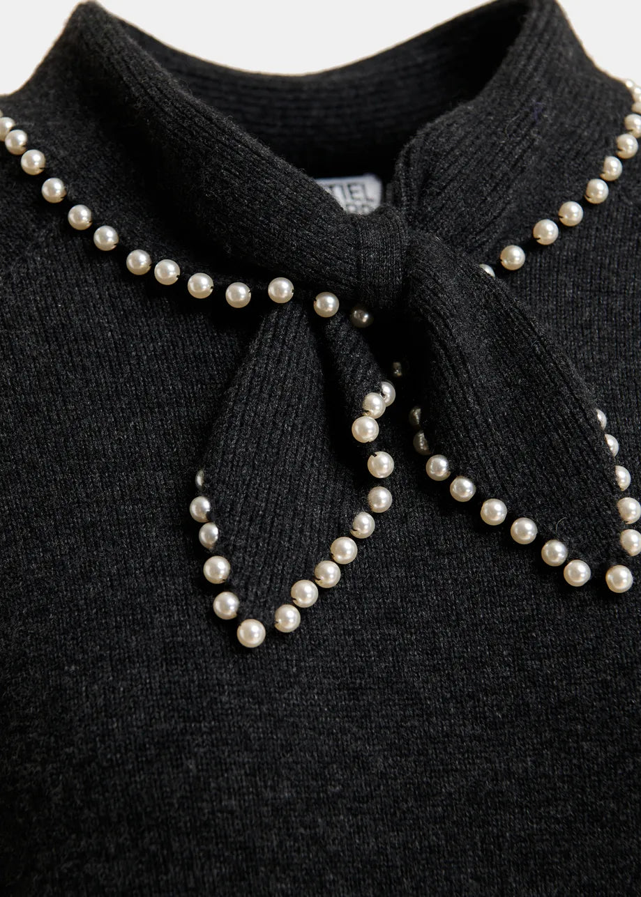 Kasa Beaded Pullover Black
