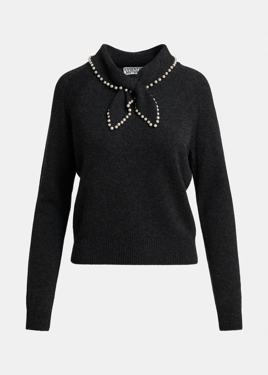 Kasa Beaded Pullover Black