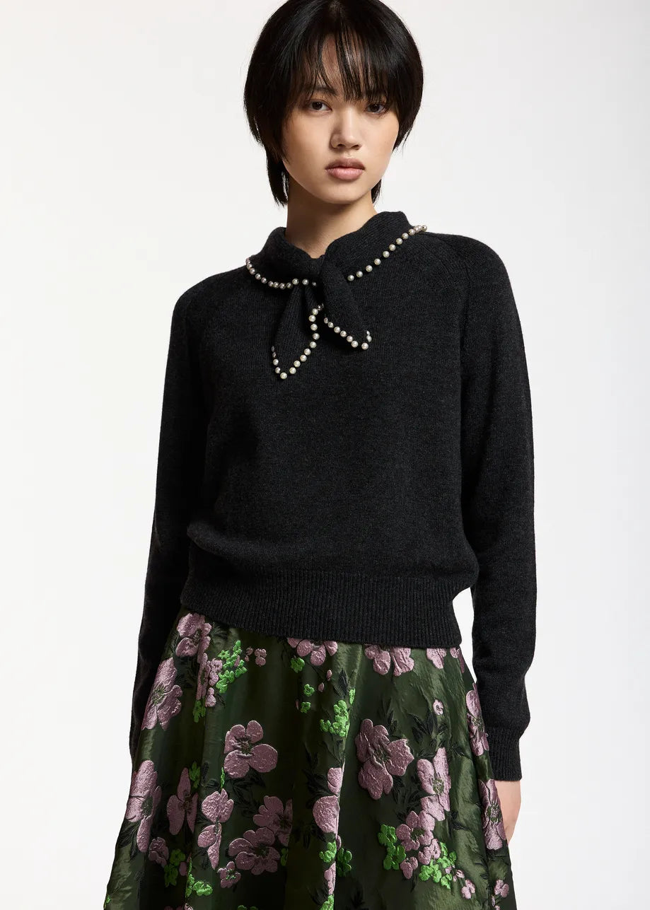 Kasa Beaded Pullover Black