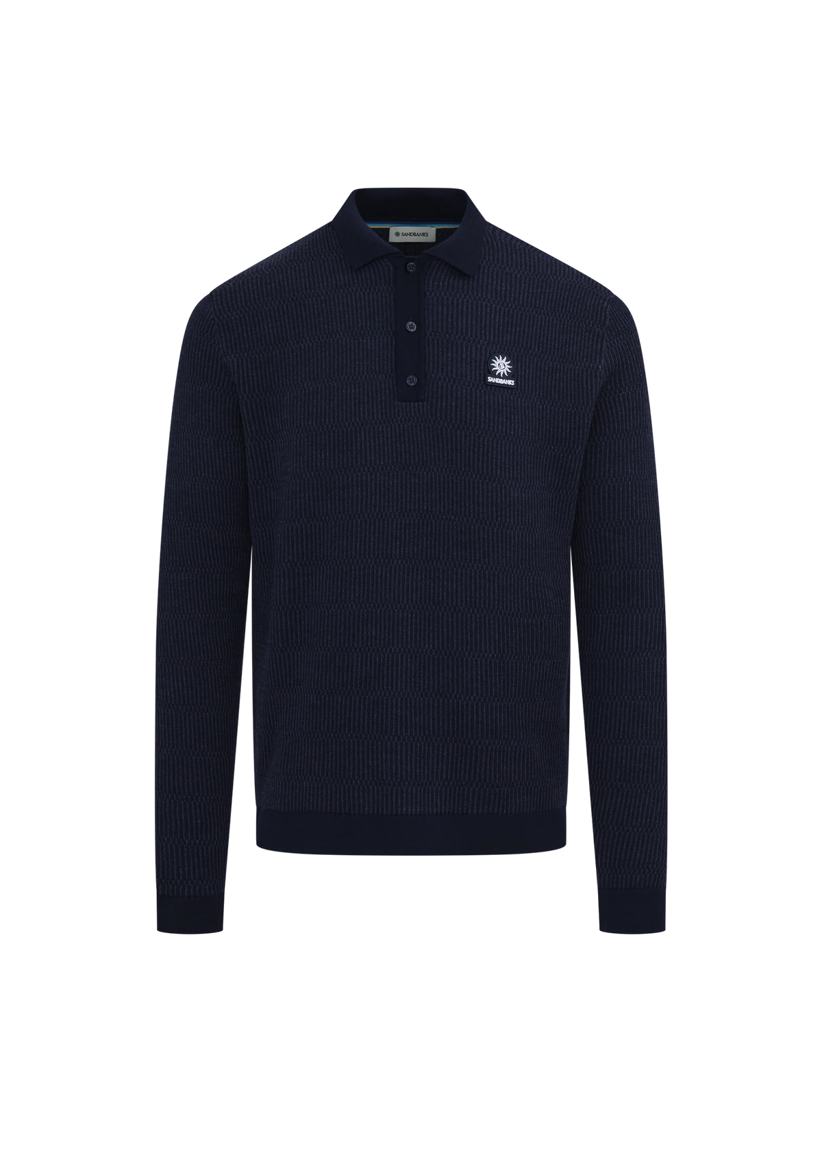 Textured Intarsia Polo Shirt