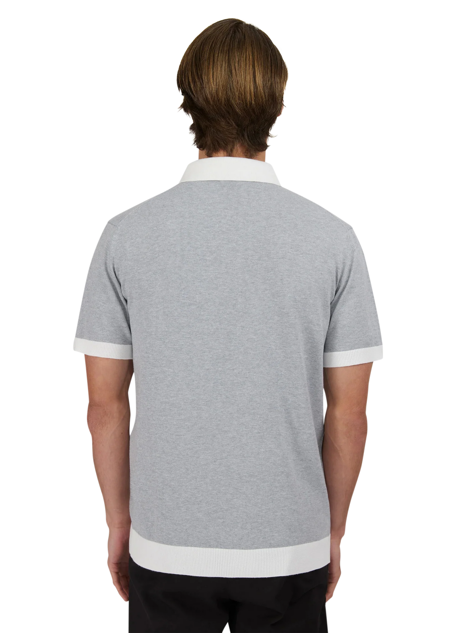 3-Button Knitted Polo Shirt