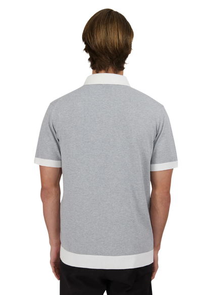 3-Button Knitted Polo Shirt