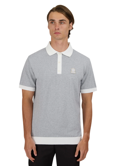 3-Button Knitted Polo Shirt