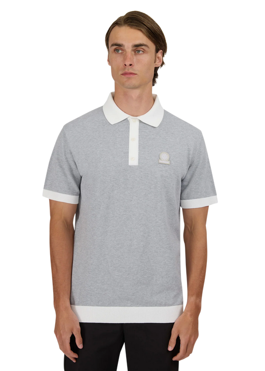 3-Button Knitted Polo Shirt