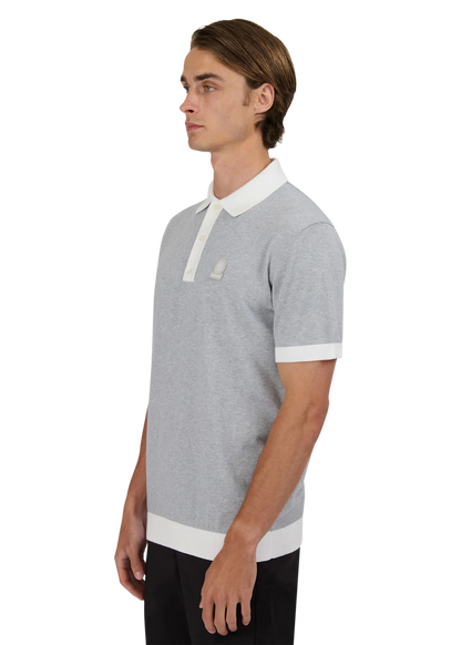 3-Button Knitted Polo Shirt