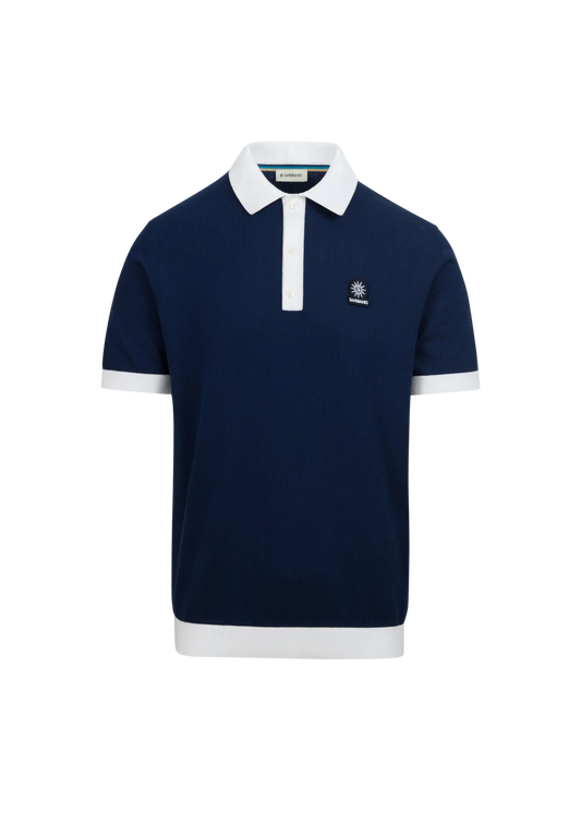 3-Button Knitted Polo Shirt