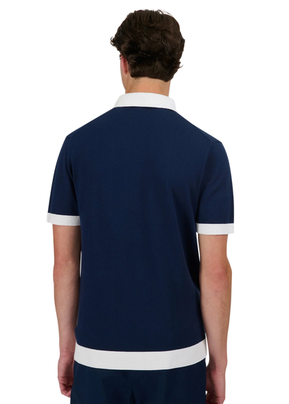 3-Button Knitted Polo Shirt
