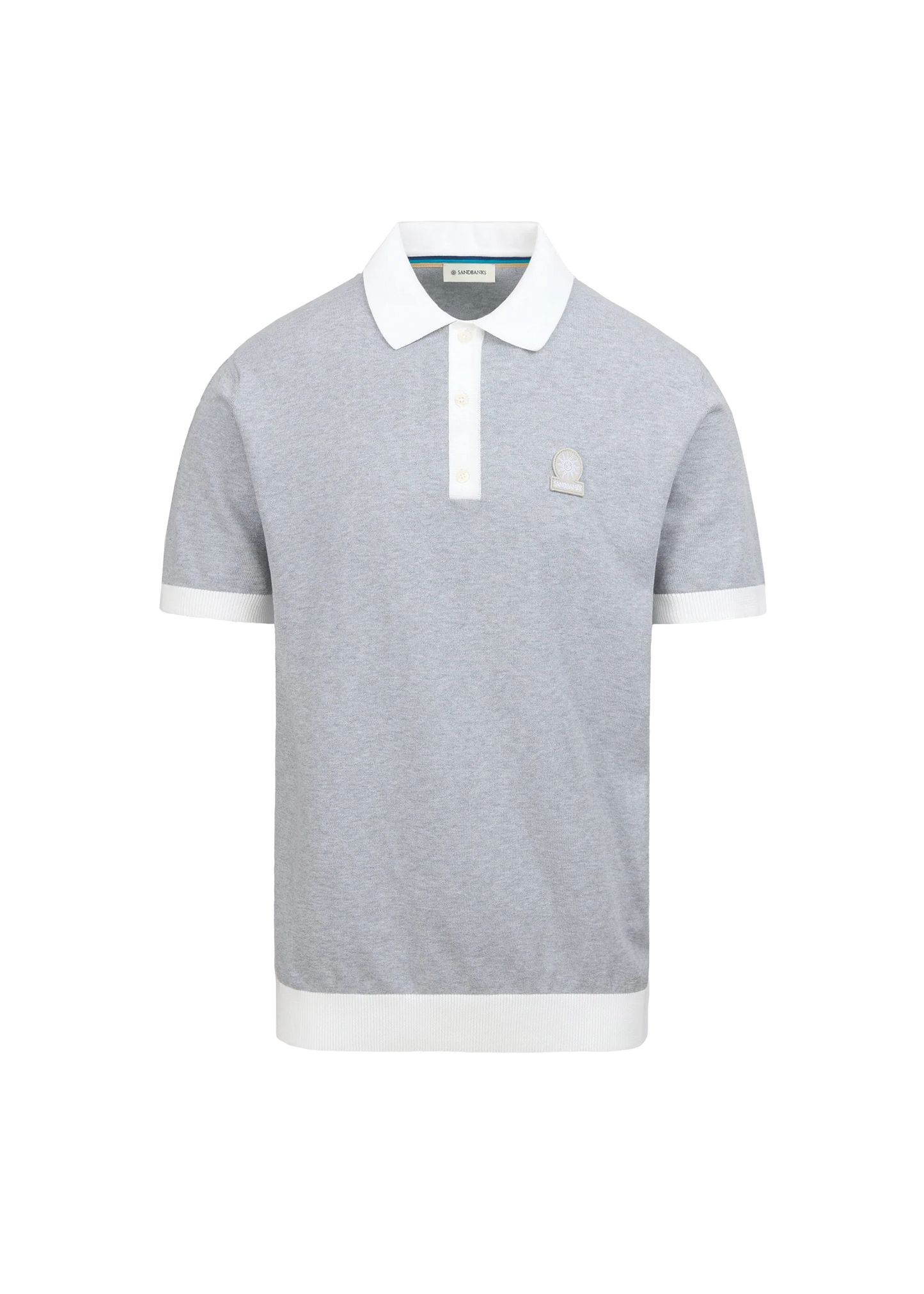 3-Button Knitted Polo Shirt