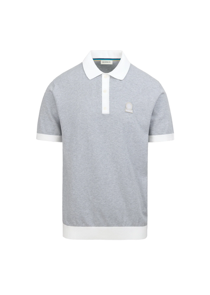 3-Button Knitted Polo Shirt